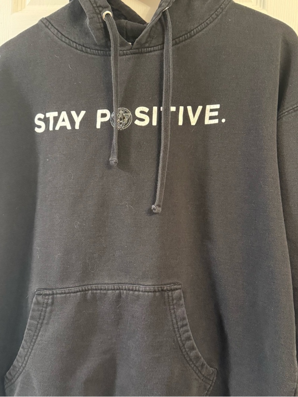 Black "STAY POSITIVE." Graphic Hoodie